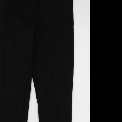 NEXT Womens Black  Cotton Skinny Jeans Size 12 L26 in Regular