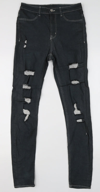 Divided Womens Grey  Cotton Skinny Jeans Size 10 L28 in Regular