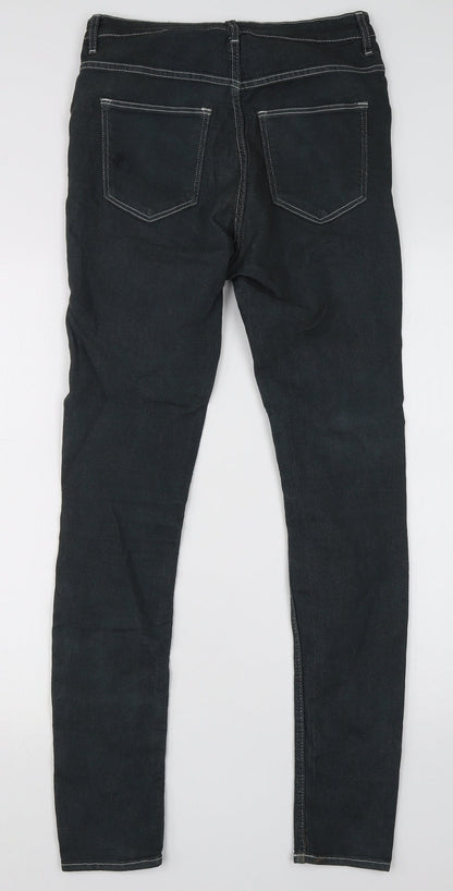 Divided Womens Grey  Cotton Skinny Jeans Size 10 L28 in Regular