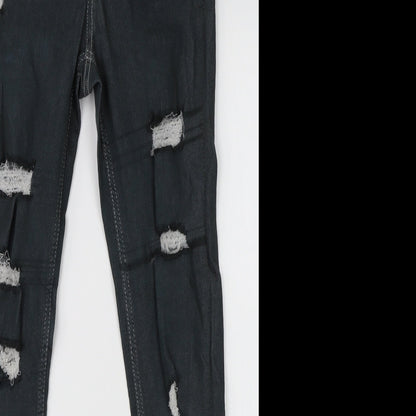Divided Womens Grey  Cotton Skinny Jeans Size 10 L28 in Regular