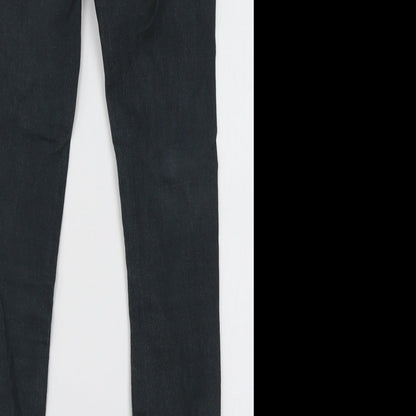 Divided Womens Grey  Cotton Skinny Jeans Size 10 L28 in Regular