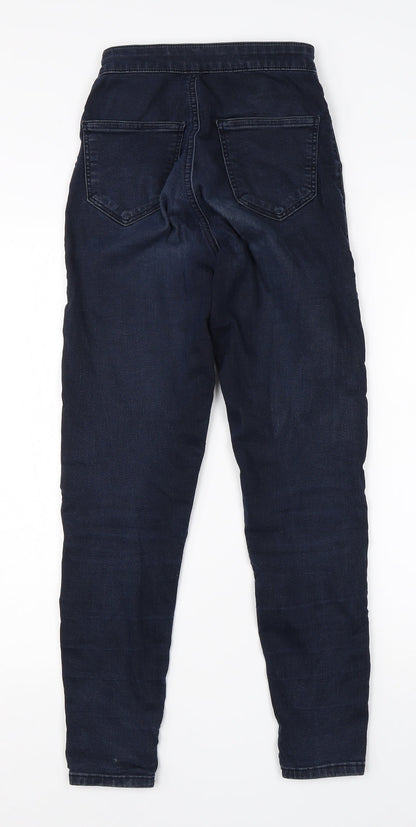 Topshop Womens Blue  Cotton Skinny Jeans Size 25 in L25 in Regular