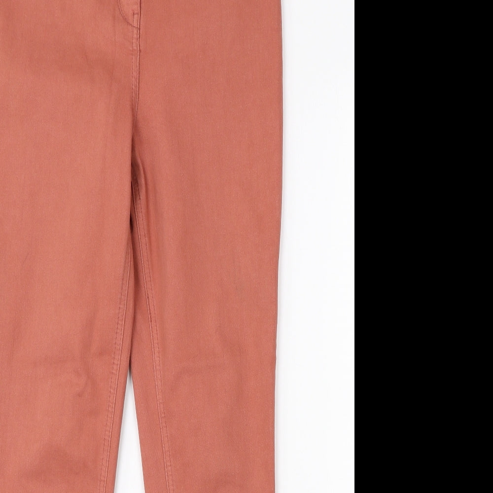 Womens UK Size 12 Papaya Regular Fit Skinny Pink Jeans