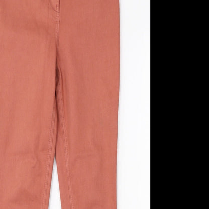 Womens UK Size 12 Papaya Regular Fit Skinny Pink Jeans
