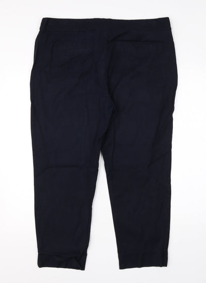 Womens UK Size 18 NEXT Regular Fit Dress Pants Blue Trousers