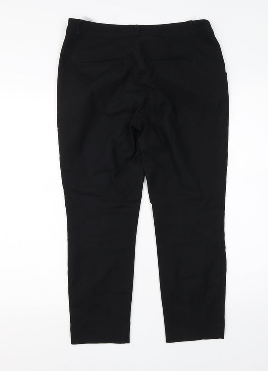 Stradivarius Womens Black  Cotton Dress Pants Trousers Size 10 L21 in Regular