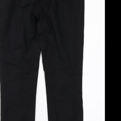Womens UK Size 10 Stradivarius Regular Fit Dress Pants Black Trousers