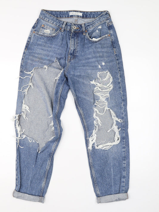 Denim Co Womens Blue  Cotton Mom Jeans Size 10 L24 in Regular