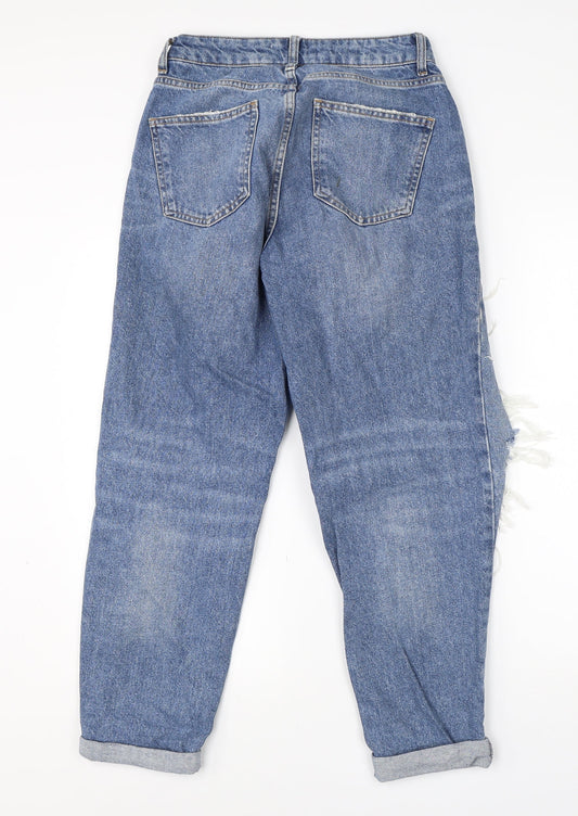 Denim Co Womens Blue  Cotton Mom Jeans Size 10 L24 in Regular