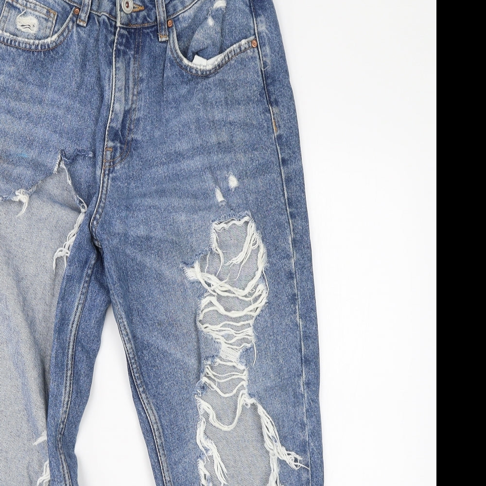 Denim Co Womens Blue  Cotton Mom Jeans Size 10 L24 in Regular