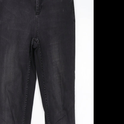 Womens UK Size 6 Preworn Regular Fit Skinny Black Jeans