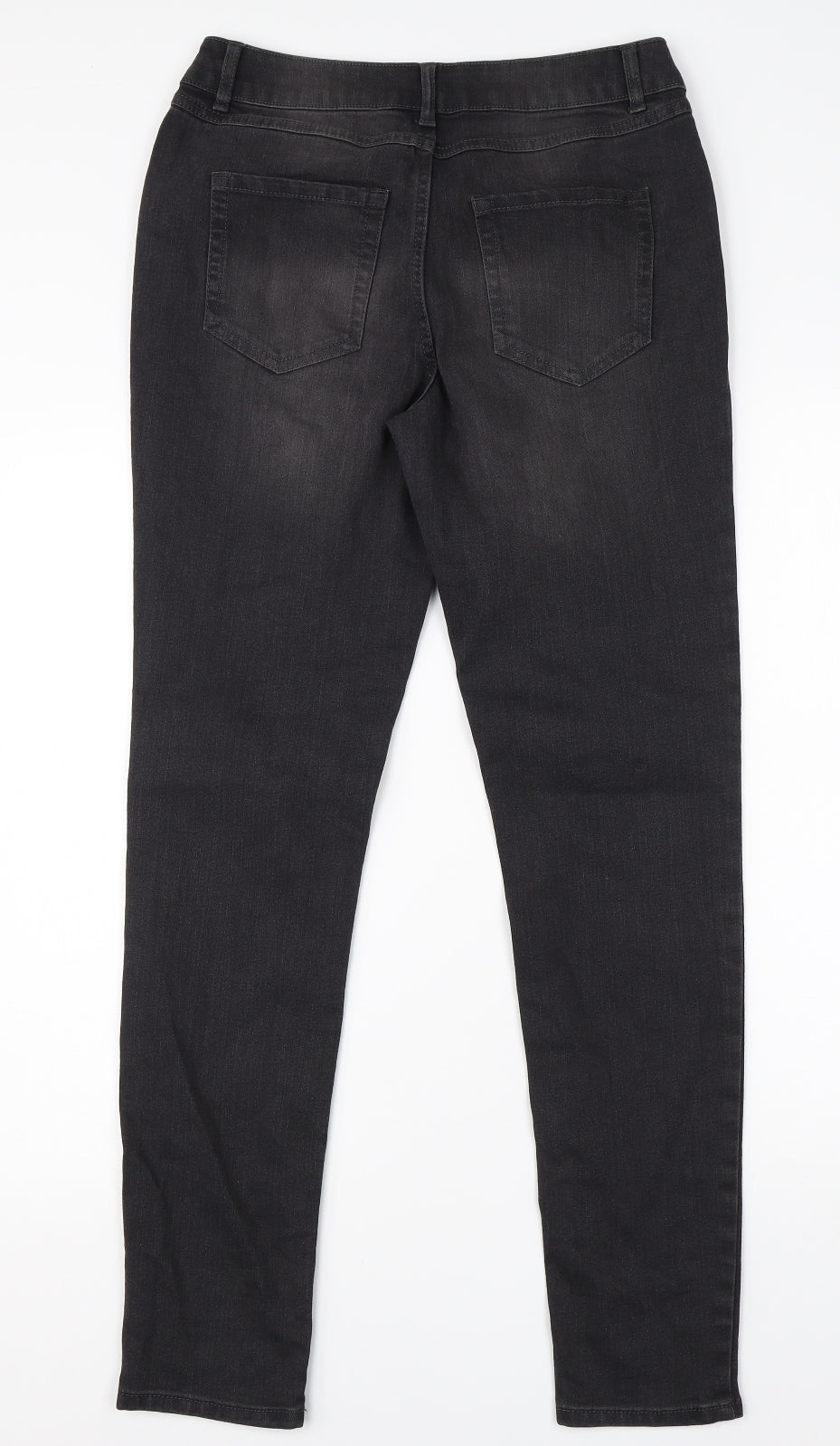 Avenue Womens Black  Cotton Skinny Jeans Size 10 L29 in Regular