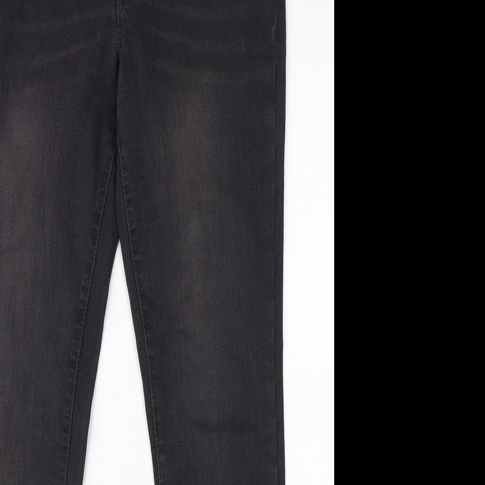 Avenue Womens Black  Cotton Skinny Jeans Size 10 L29 in Regular
