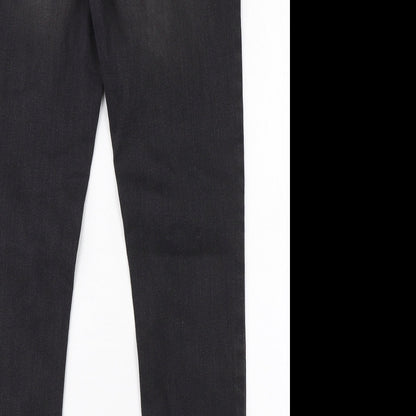 Avenue Womens Black  Cotton Skinny Jeans Size 10 L29 in Regular