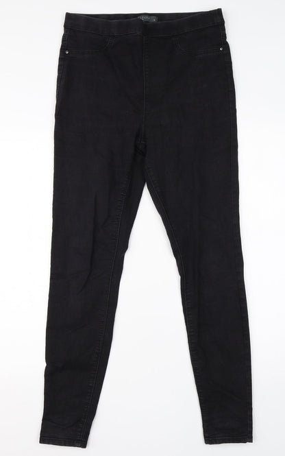Womens UK Size 10 Papaya Regular Fit Jegging Black Jeans