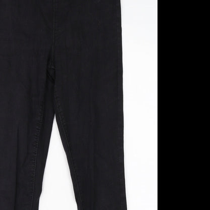 Womens UK Size 10 Papaya Regular Fit Jegging Black Jeans