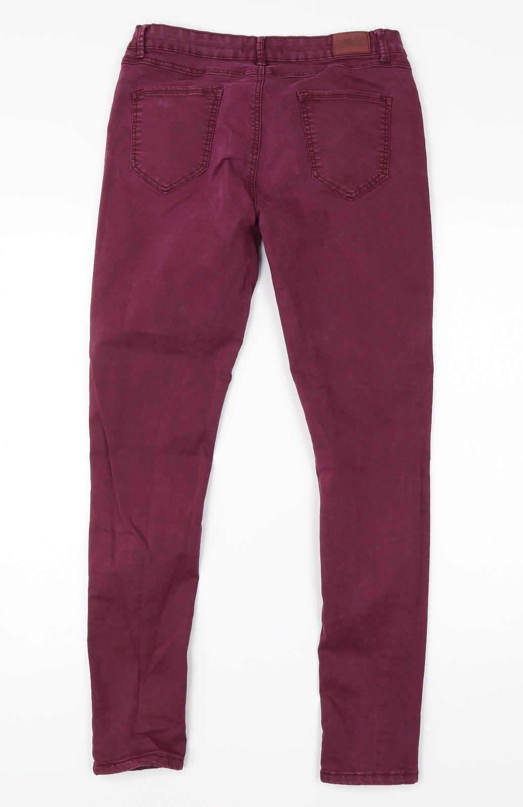 One Love Womens Purple  Cotton Skinny Jeans Size L L28 in Regular