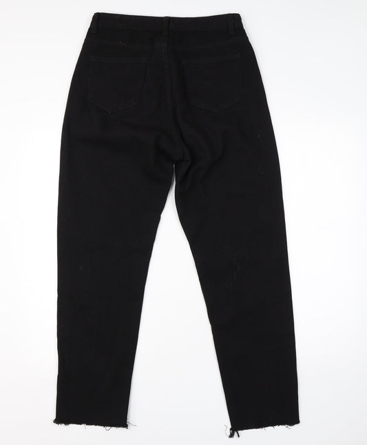 SheIn Womens Black  Cotton Straight Jeans Size M L26 in Regular
