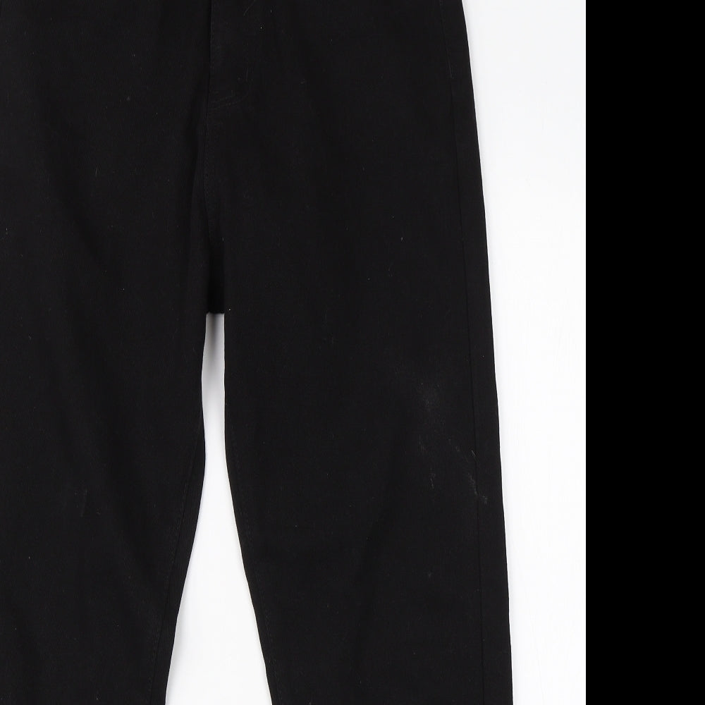 SheIn Womens Black  Cotton Straight Jeans Size M L26 in Regular