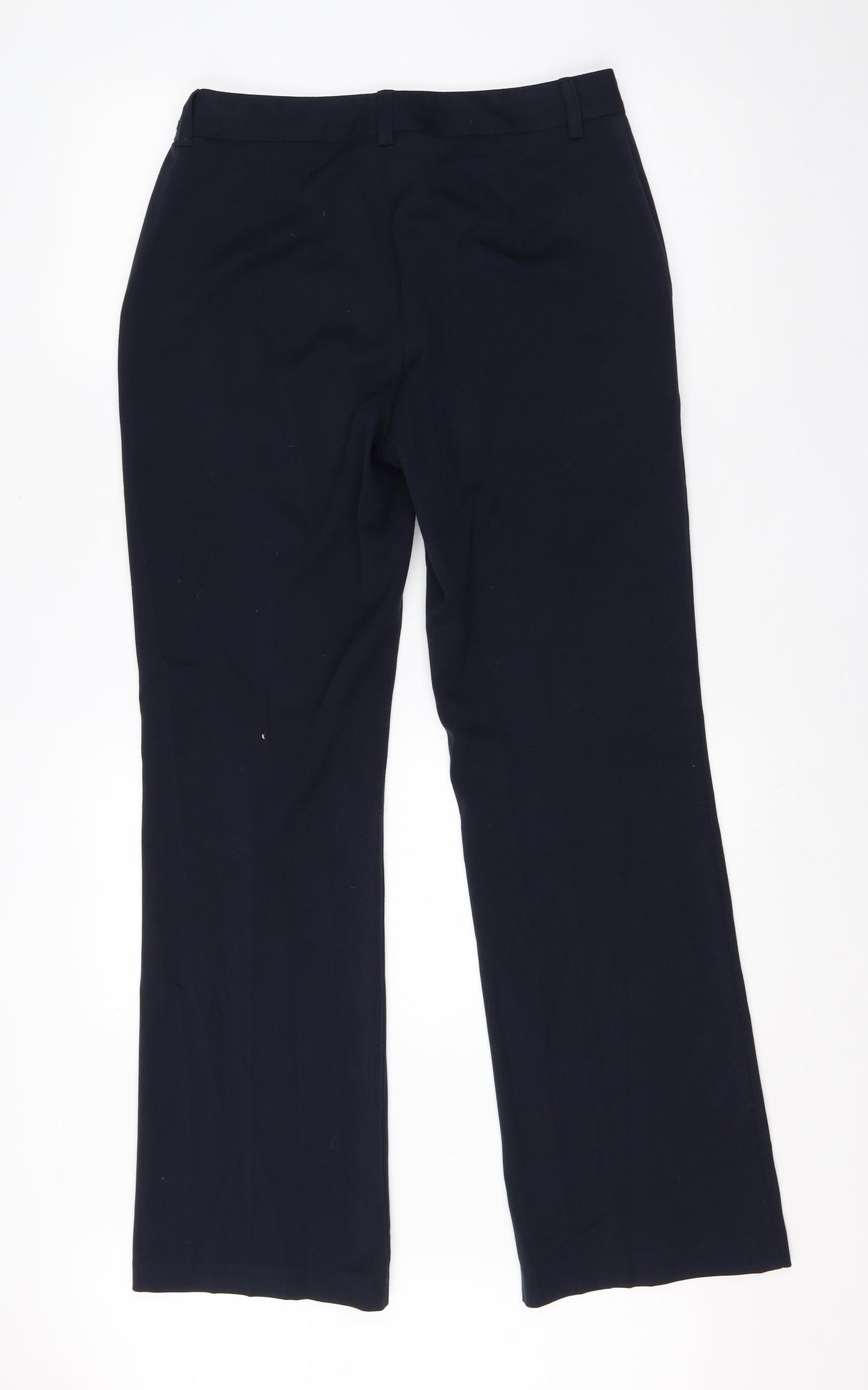 Womens UK Size 10 M&S Regular Fit Dress Pants Blue Trousers