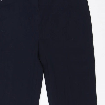 Womens UK Size 10 M&S Regular Fit Dress Pants Blue Trousers