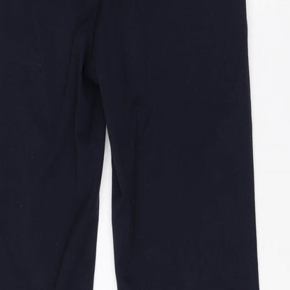 Womens UK Size 10 M&S Regular Fit Dress Pants Blue Trousers