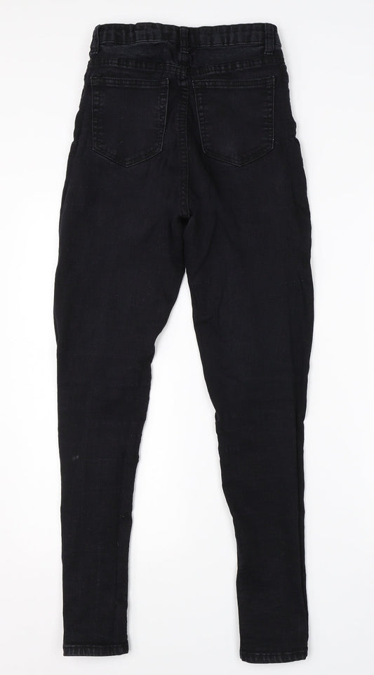 Pretty Little Thing Womens Black  Cotton Skinny Jeans Size 8 L26 in Regular