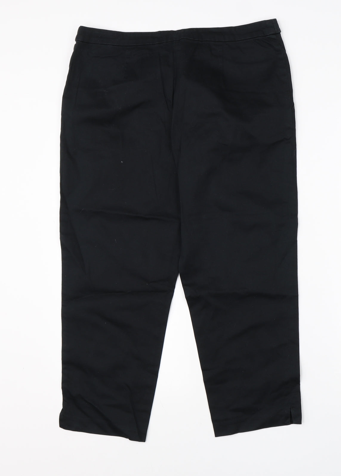 TU Womens Black  Cotton Dress Pants Trousers Size 12 L22 in Regular