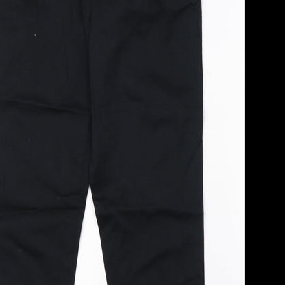 TU Womens Black  Cotton Dress Pants Trousers Size 12 L22 in Regular