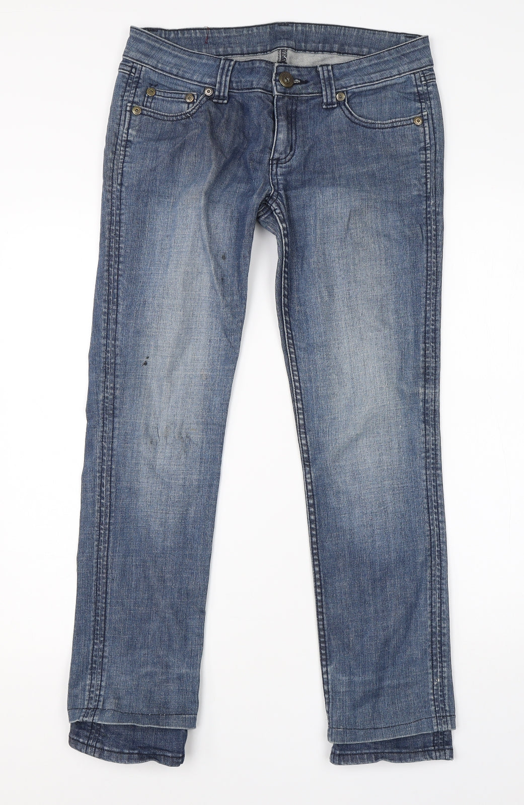 Womens UK Size 38 in Preworn Regular Fit Straight Blue Jeans