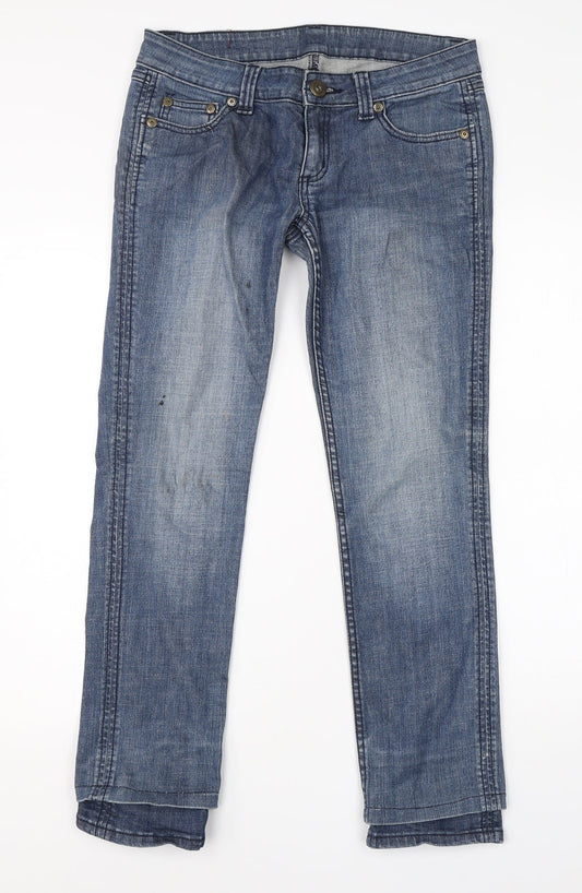 Womens UK Size 38 in Preworn Regular Fit Straight Blue Jeans