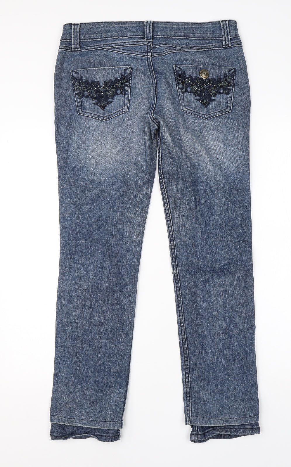 Womens UK Size 38 in Preworn Regular Fit Straight Blue Jeans