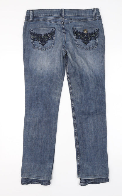 Womens UK Size 38 in Preworn Regular Fit Straight Blue Jeans