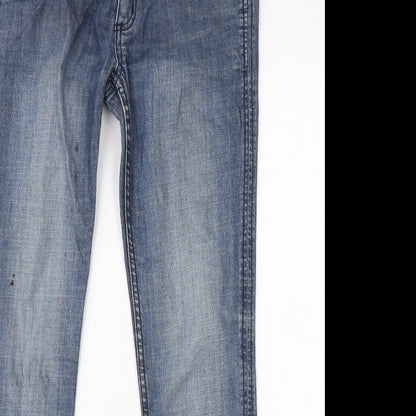 Womens UK Size 38 in Preworn Regular Fit Straight Blue Jeans