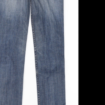 Womens UK Size 38 in Preworn Regular Fit Straight Blue Jeans