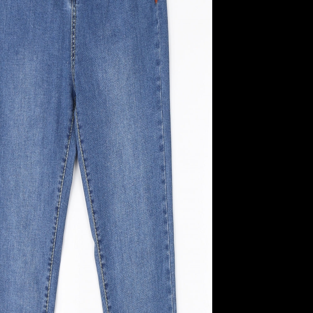 Womens UK Size S Preworn Regular Fit Skinny Blue Jeans