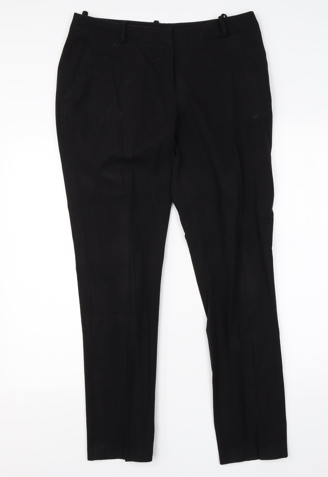 Womens UK Size 10 H&M Regular Fit Dress Pants Black Trousers