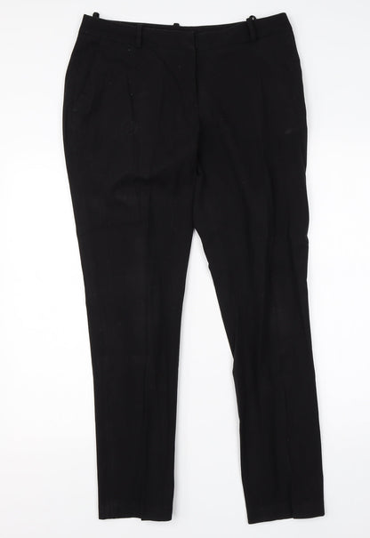 Womens UK Size 10 H&M Regular Fit Dress Pants Black Trousers