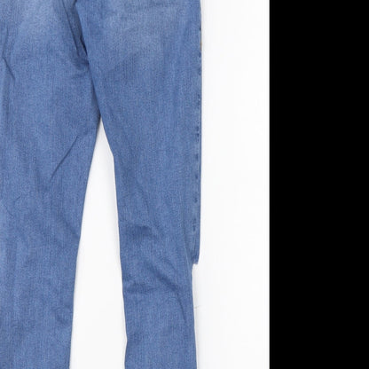 Topshop Womens Blue  Cotton Skinny Jeans Size 28 in L26 in Regular