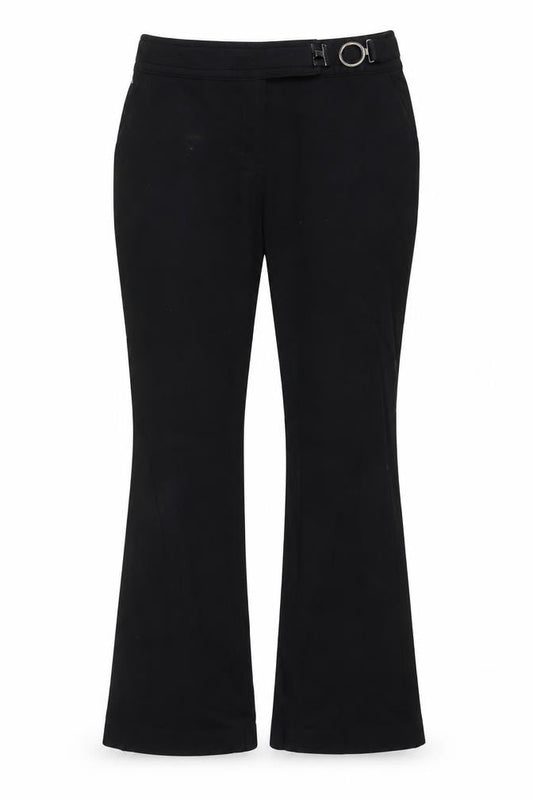 Womens UK Size 10 Per Una Regular Fit Dress Pants Black Trousers