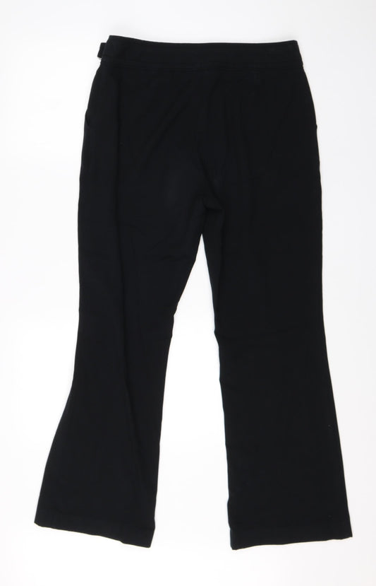 Per Una Womens Black  Viscose Dress Pants Trousers Size 10 L26 in Regular