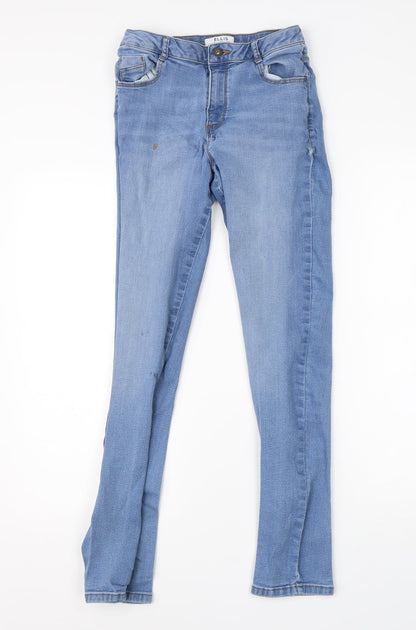 Dorothy Perkins Womens Blue  Cotton Skinny Jeans Size 6 L28 in Regular