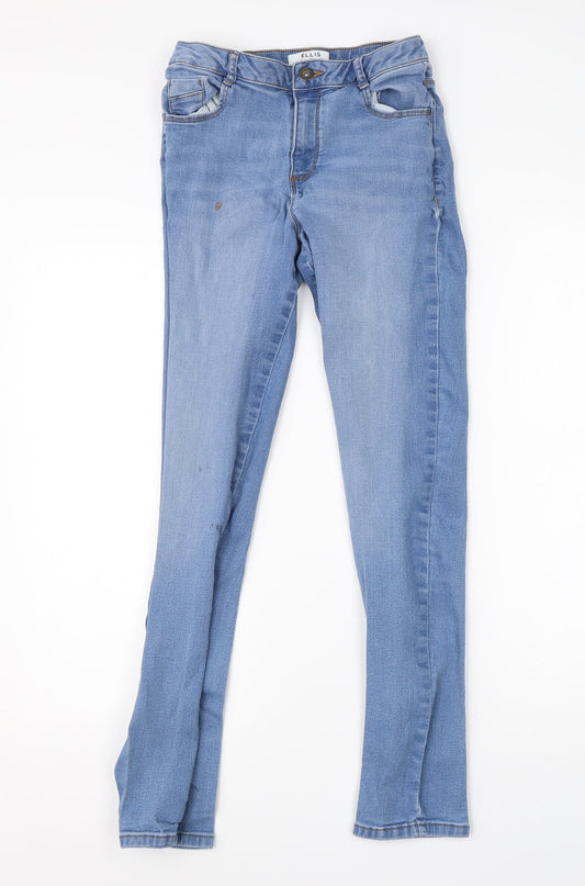 Dorothy Perkins Womens Blue  Cotton Skinny Jeans Size 6 L28 in Regular