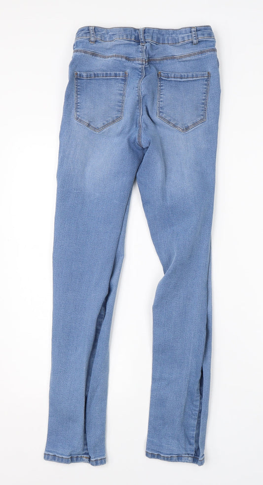 Dorothy Perkins Womens Blue  Cotton Skinny Jeans Size 6 L28 in Regular