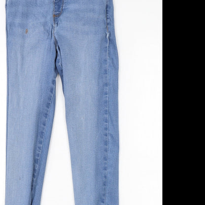 Dorothy Perkins Womens Blue  Cotton Skinny Jeans Size 6 L28 in Regular