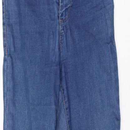 Miss Selfridge Womens Blue  Cotton Skinny Jeans Size 8 L28 in Regular