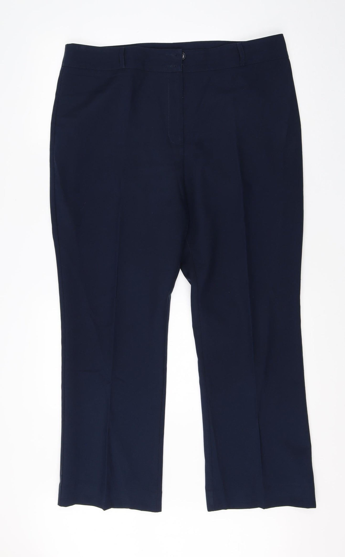 Womens UK Size 16 Papaya Regular Fit Dress Pants Blue Trousers
