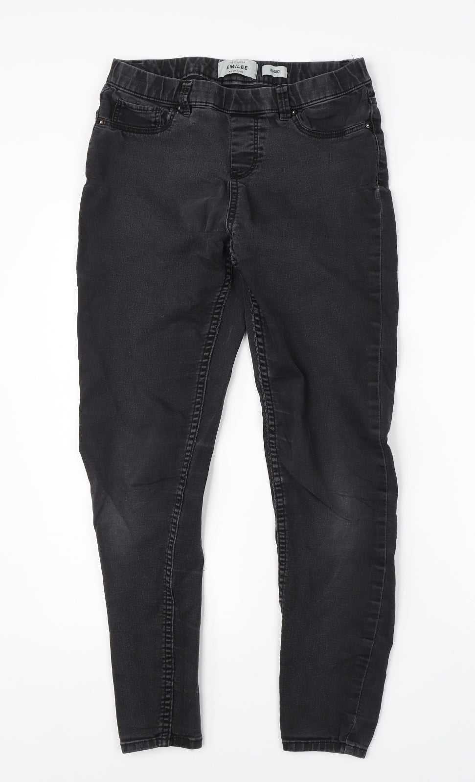 New Look Womens Black  Cotton Jegging Jeans Size 12 L26 in Regular