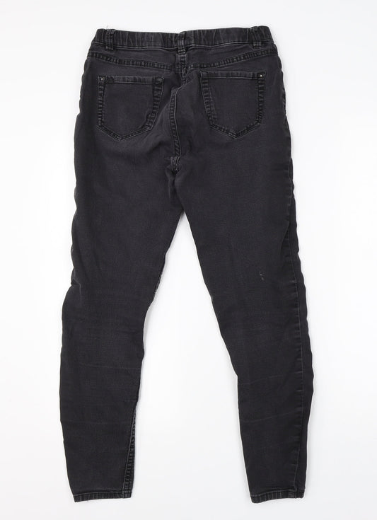 New Look Womens Black  Cotton Jegging Jeans Size 12 L26 in Regular