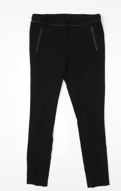 Womens UK Size 12 Dorothy Perkins Regular Fit Dress Pants Black Trousers